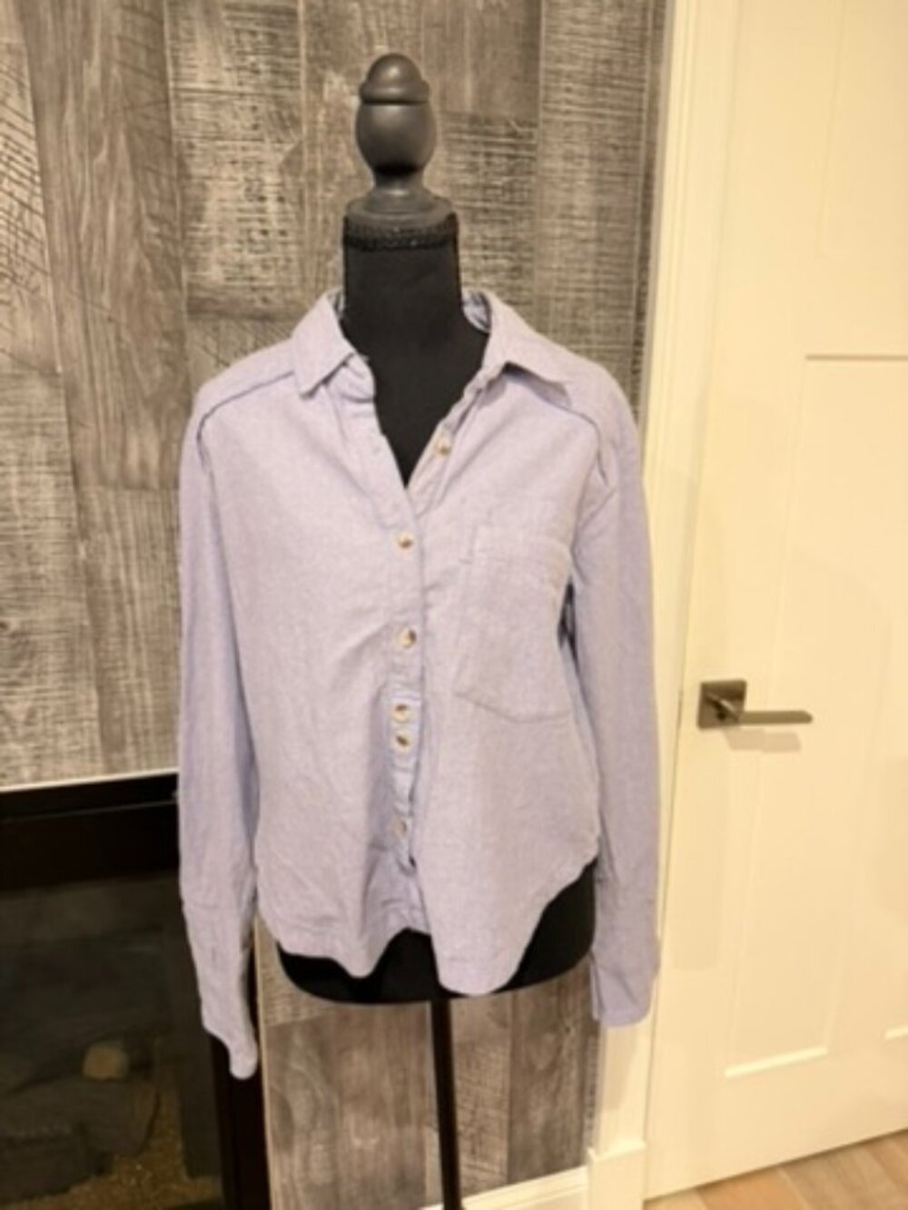 We The Free Light Blue Button-Down Size S